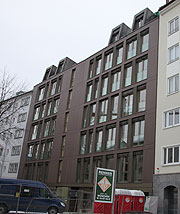 Kupferfassade des bereits mit einem Architekturpreis ausgezeichneten Projekts L10 in der Münchner Lilienstraße (Foto: MartiN Schmitz)