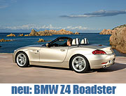 Der neue BMW Z4 - Roadster mit klassischen Proportionen und modernem Klappdach. Beim M&uuml;nchner BMW-H&auml;ndler erh&auml;ltlich ab Mai 2009 mit drei verschiedenen Motorvarianten (Foto: BMW AG)